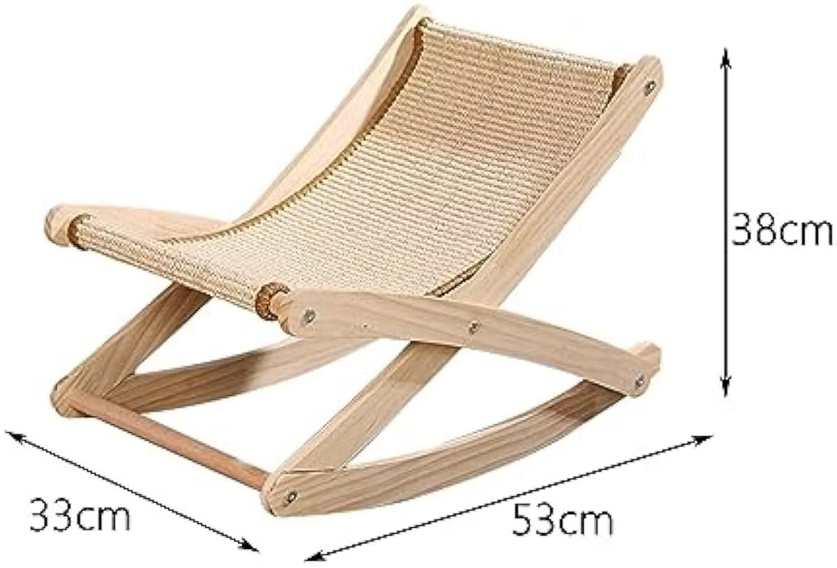Foldable Sisal Cat Chair - Space-Saving Scratching Lounge for Small Apartments