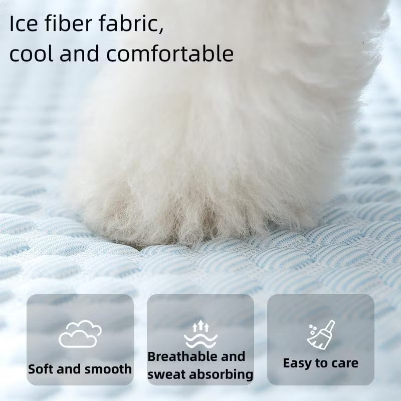 Pet Ice Silk Cooling Mat Summer Cat & Dog