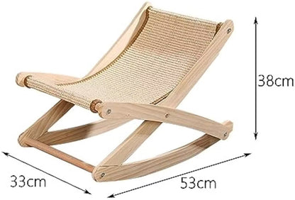 Foldable Sisal Cat Chair - Space-Saving Scratching Lounge for Small Apartments